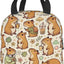 Bolsa almuerzo Capybara estampado moda reutiliz. aislada