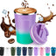 Vaso térmico acero inox 12oz doble pared con tapa abatible