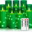 Velas LED sin llama con cuerda estrella 7 pzas control remoto