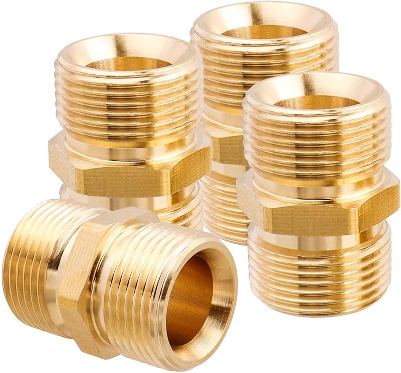 4 Adaptadores Manguera Lavadora M22-0.551pulg Latón