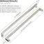 Tiradores níquel cepillado cuadrados 30pz 380mm acero inox