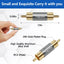 2 Pzas Adaptador RCA Macho a Macho Chapado Oro para HDTV y Audio