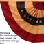 Bandera plisada nailon 1.5x3ft rayas patrióticas estrellas
