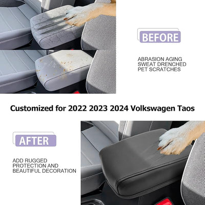 Funda reposabrazos cuero suave Volkswagen Taos 2024-2025
