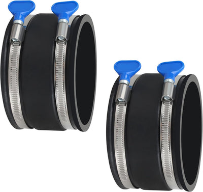 Manguito control polvo 4pulg abrazaderas ajustables pack 2