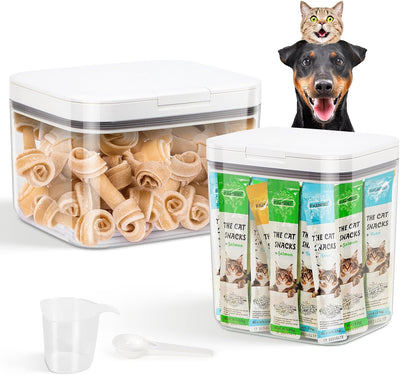 2 Tarros Hermeticos para Mascotas 2-3qt con Tapa
