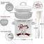 Protector grasa tocino 46oz con colador acero inox 304