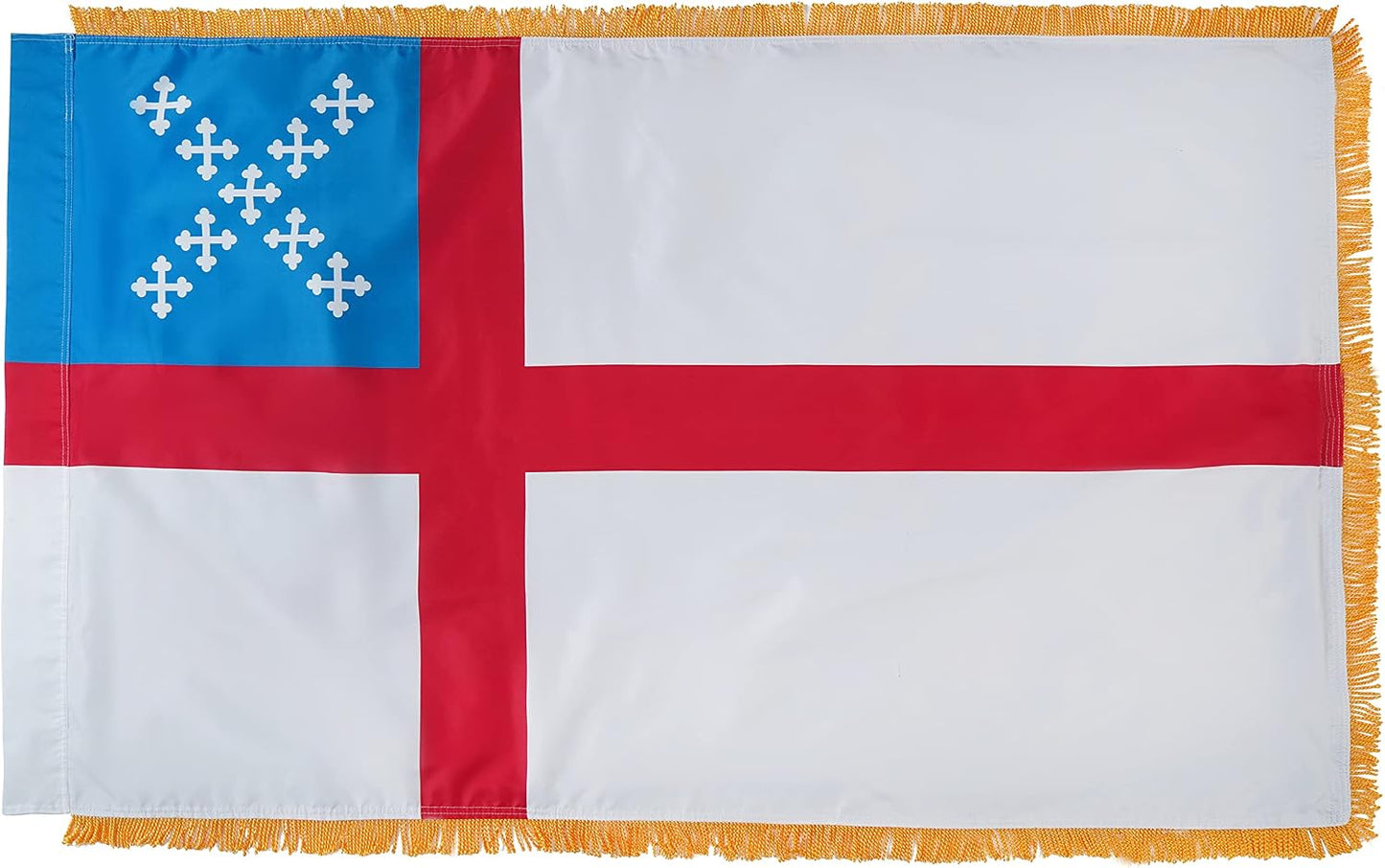 Bandera iglesia episcopal 3x5ft flecos dorados doble cara