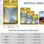 300 Bolsas Mylar Resellables 3 Tamaños Ventana Dorado 3x4.7"