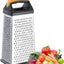 Rallador queso acero inox 4 lados con asa y rebanador