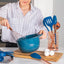 Set 17 Pzas Utensilios Silicón Cobre Azul