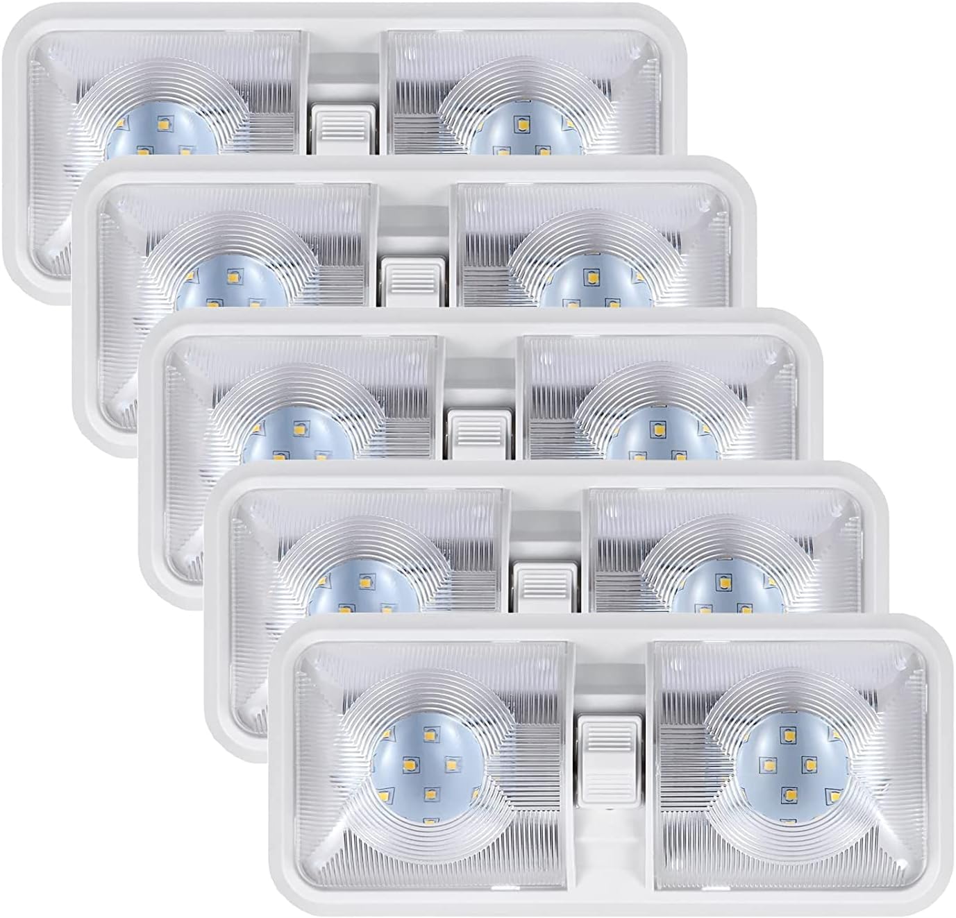 5 Luces LED 12V para RV con interruptor luz neutra 4000K 8W