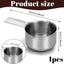 Taza medidora acero inox 1.5 tazas 12oz para cocinar y café