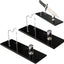 Soporte acrílico cuchillos escritorio set 2 negro