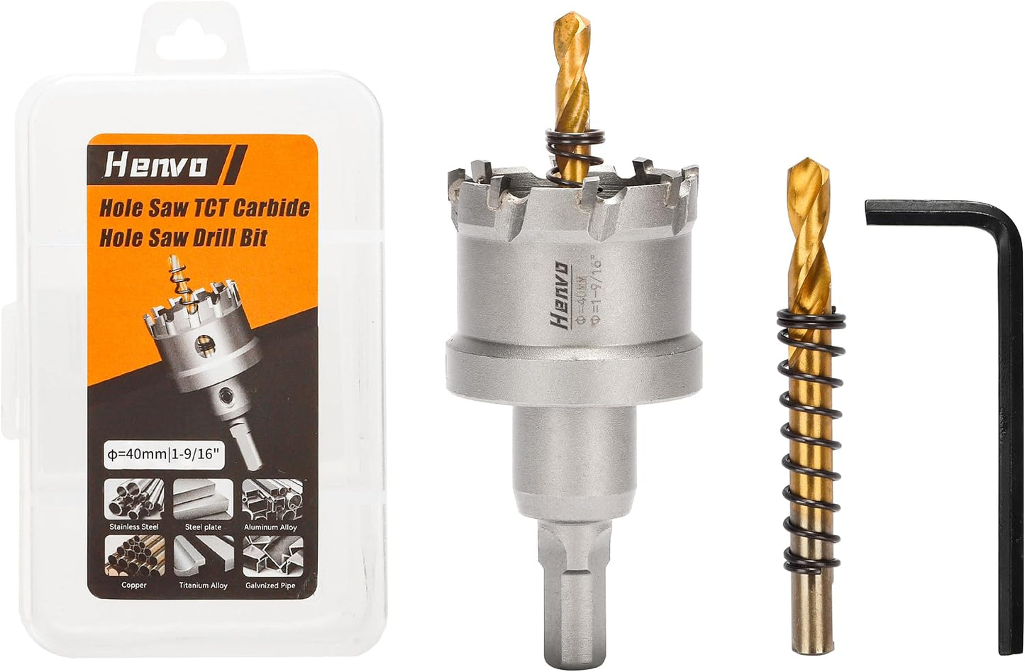 Sierra perforadora TCT 1.575pulg corta acero inox hierro