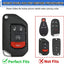2 Fundas llavero Jeep con 4 botones silicona comp