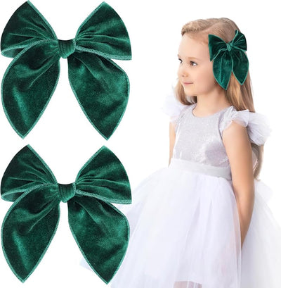 2 Lazo Terriopelo 5pulg Accesorios Cabello Niñas