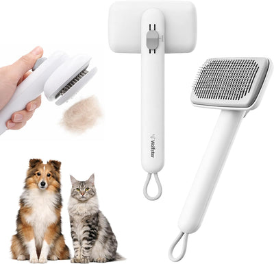Cepillo pelo mascotas autolimpiante deshedding blanco
