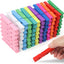 72 Pzas Pinzas Madera Coloridas 2.9pulg para Ropa Aula Decoración