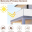 Cubierta malla privacidad terraza exterior 3x16pies blanco
