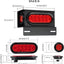 Kit 2 cajas luz LED remolque oval 6pulg y redondas 2pulg rojo