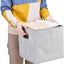 Cubos tela plegables 10.5x10.5x11" gris y blanca
