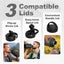 Botella agua acero inox 64oz pajilla 3 tapas sin BPA