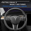 Funda volante Tesla Model 3/Y patrón fibra carbono