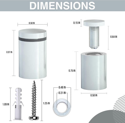 Soporte pared acero inox ½x1 pulg para señalización