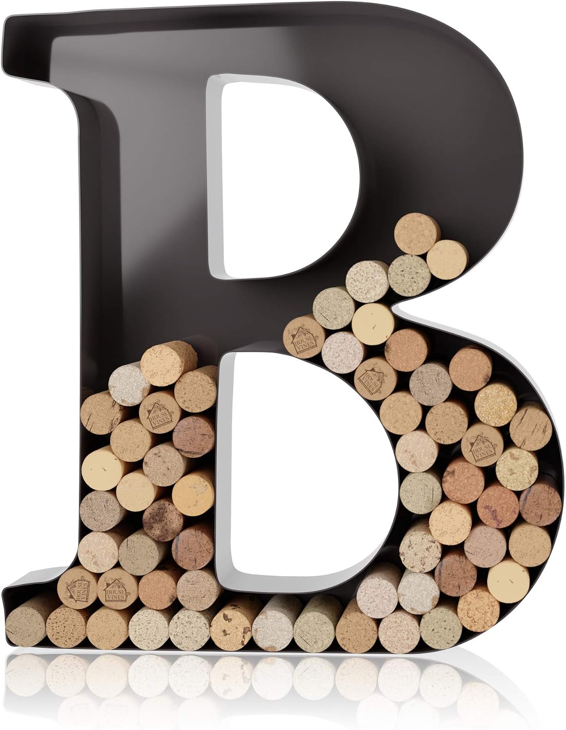 Letra decorativa metal con corchos vino A-Z regalo