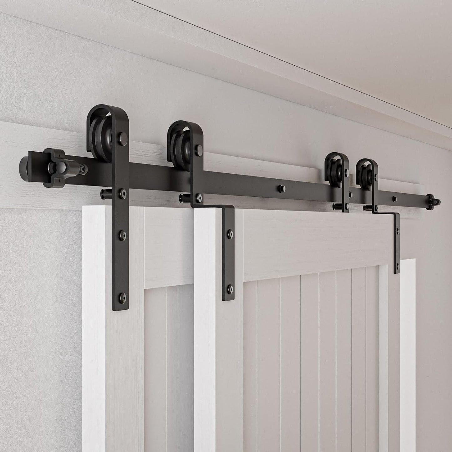Kit herrajes puertas corredizas granero 4-14ft acero carbono