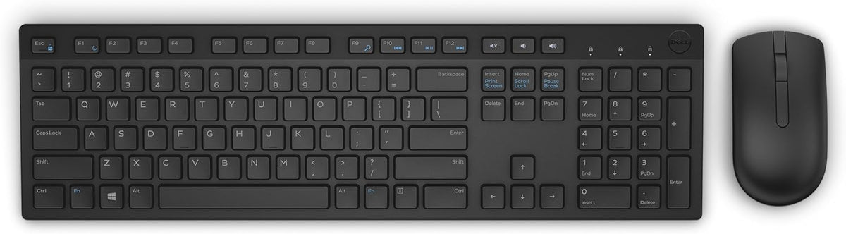 Teclado y mouse inalámbricos color negro