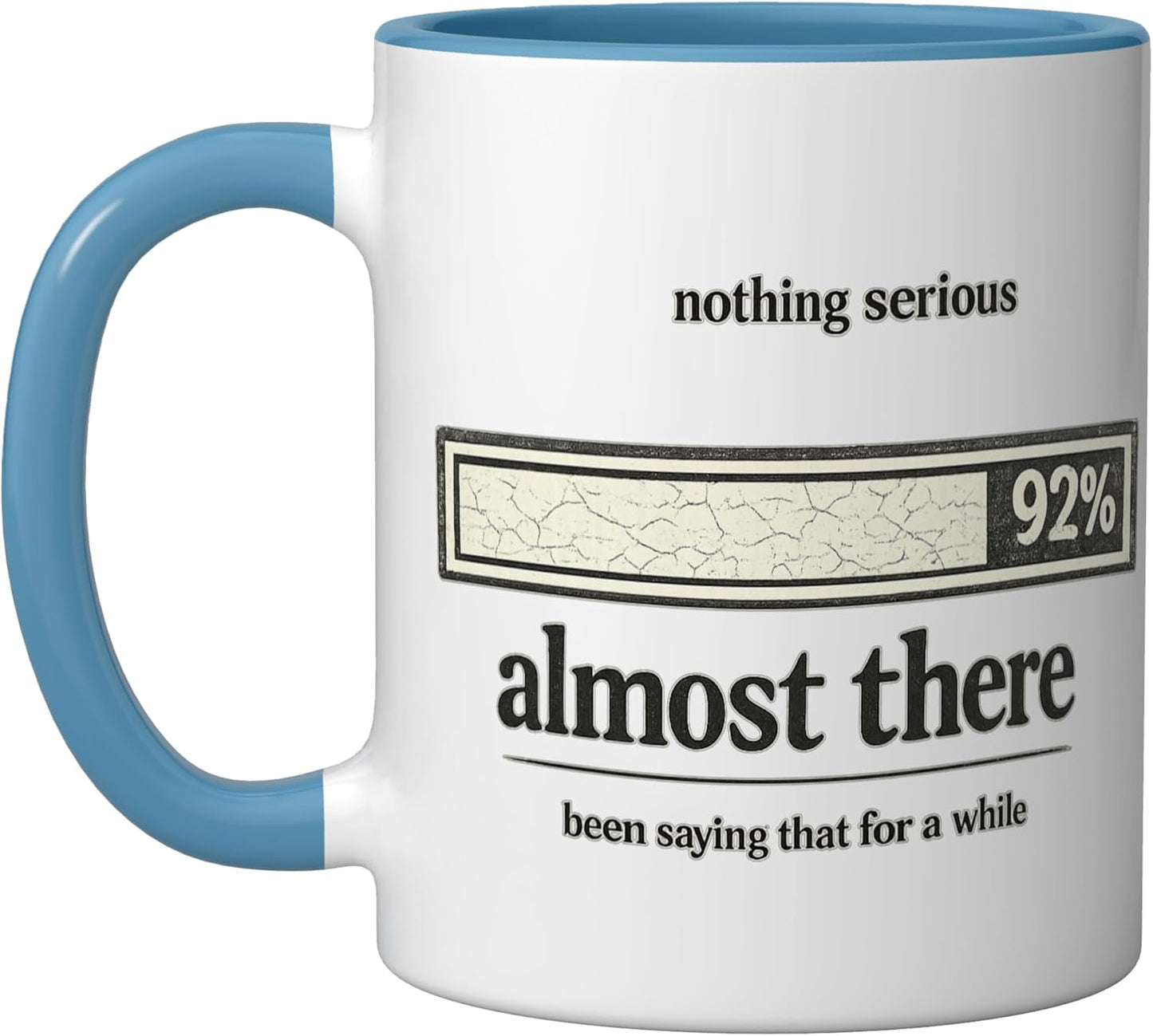 Taza Cerámica con Progreso Azul/Blanco