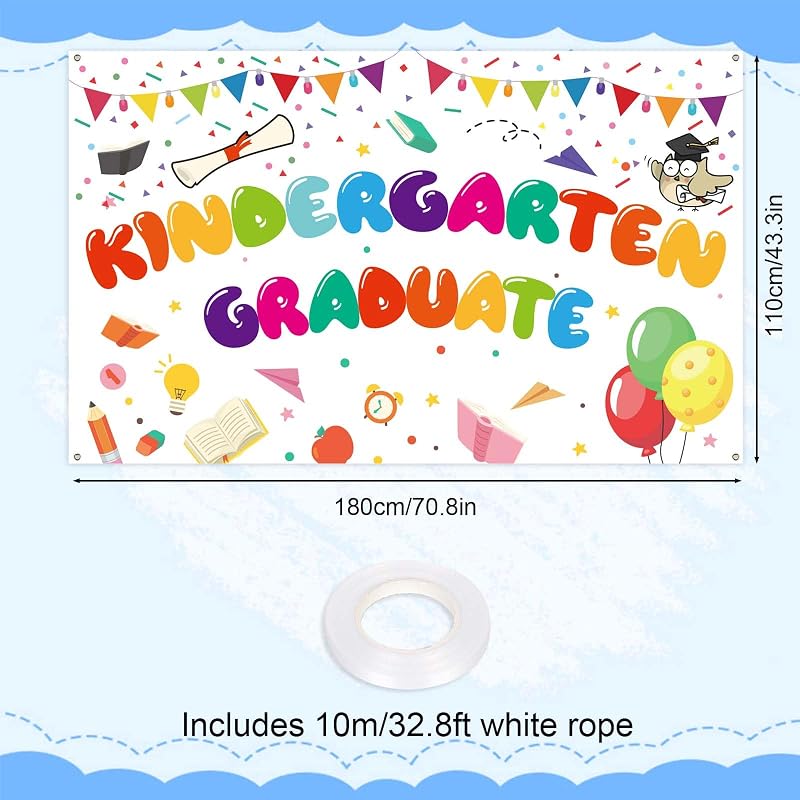 Telón graduación preescolar 71x43pulg 2024