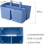 Bolsa almacenamiento baño plástico con asa azul oscuro