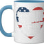 Taza Cerámica para Oficial Correccional Azul/Blanco