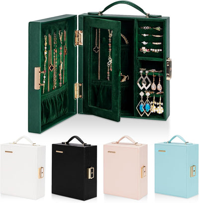 Estuche joyería viaje con espejo organiz.
