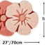 Alfombra baño microfibra antiderrap forma flor niños