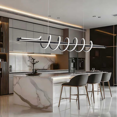 Candelabro negro LED regulable con control remoto para comedor