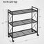 Estante metal 3 niveles con ruedas 31.5" estilo industrial