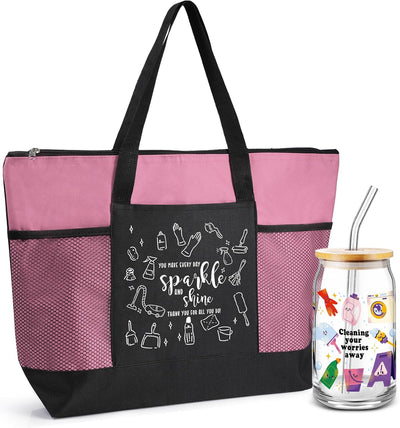 Vaso agradecimiento inspirador bolsa mano semana limpieza