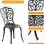 Set 3 Pzas Mesa Bistró Aluminio Sillas Negro