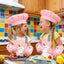 Set 2 Delantales Niños con Bolsillos Gorro Chef