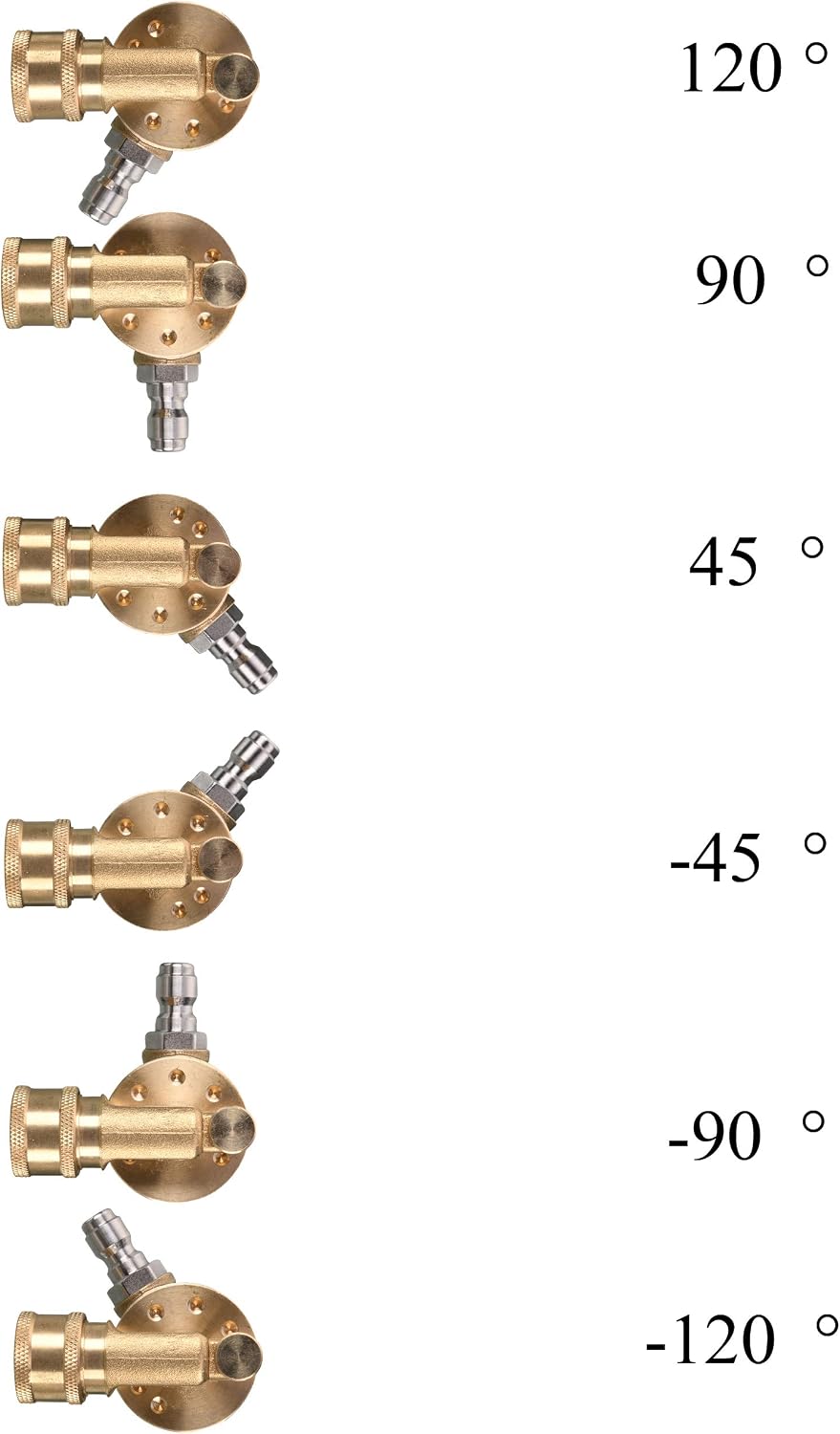 Acoplador giratorio 240 grados 1/4pulg para hidrolimpiador