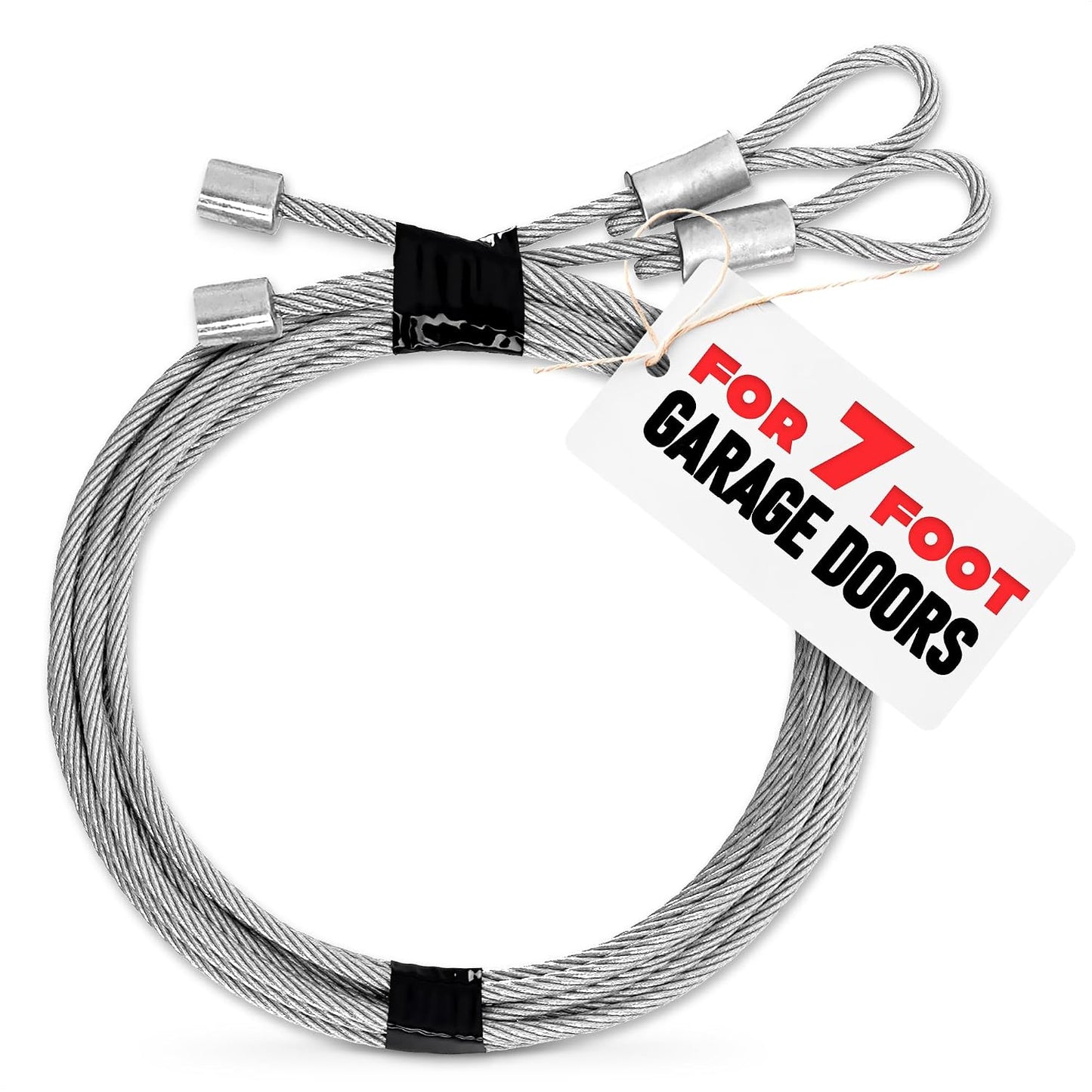 Cables puerta garaje 7-8'6" acero galvanizado 304 set 2