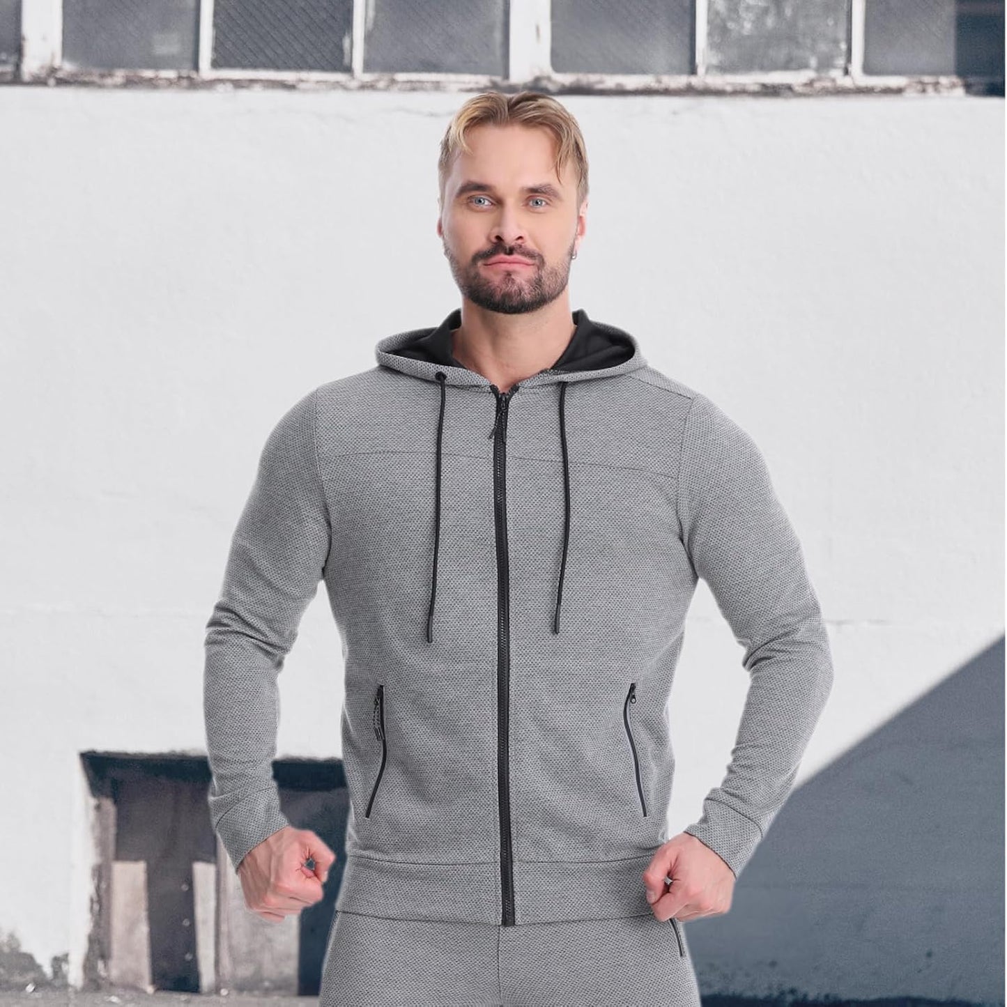 Conjunto deportivo 2 pzas para hombre con cremallera