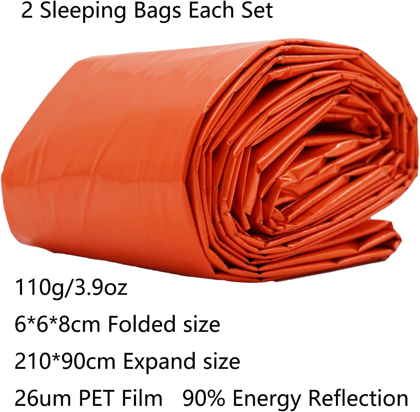 Saco dormir supervivencia con pulsera naranja