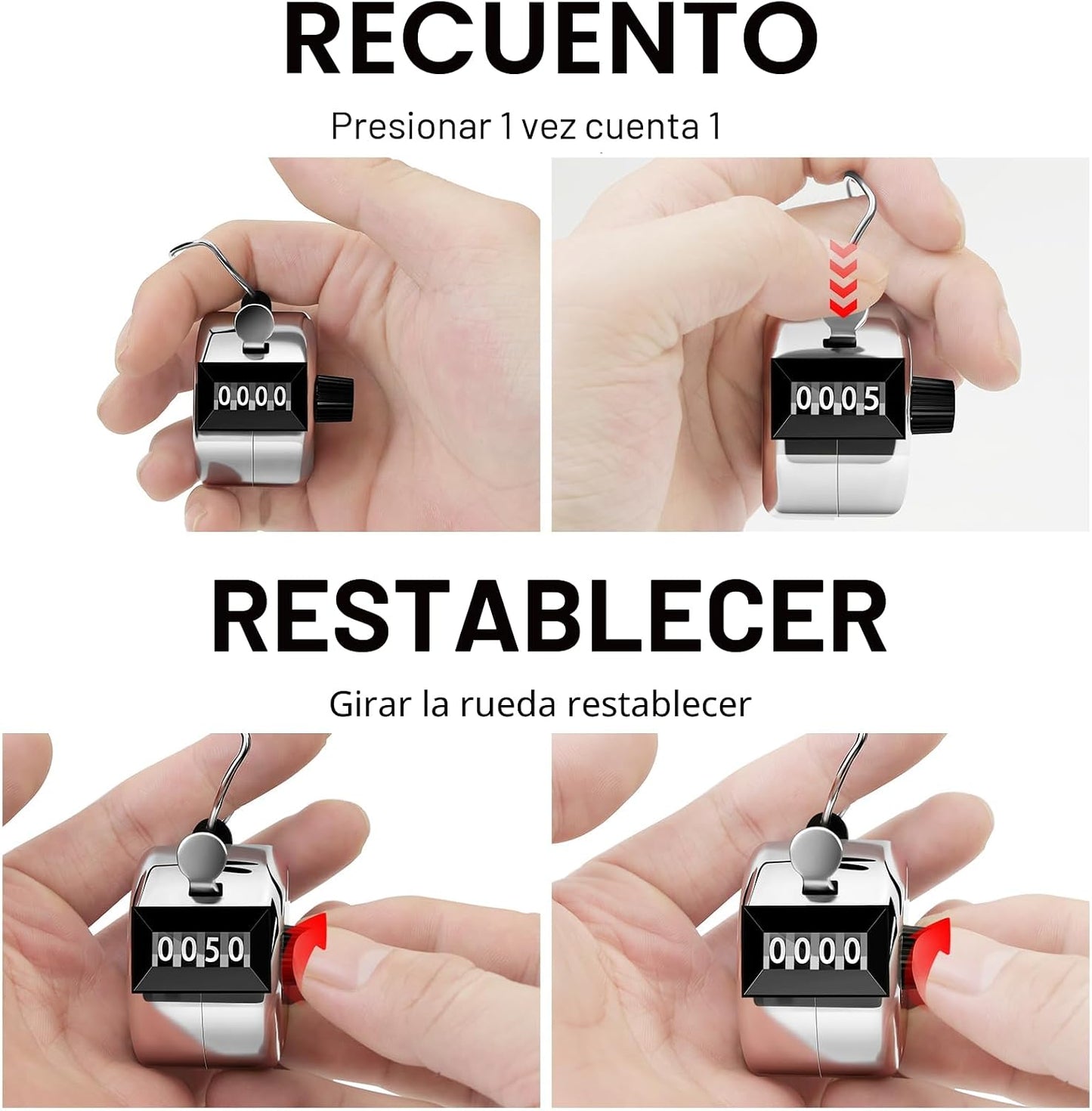 Contador mecánico palma 4 dígitos 2 pzas
