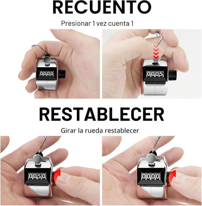 Contador mecánico palma 4 dígitos 2 pzas