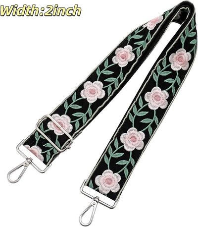 Correa extensora para bolso de lona y flores